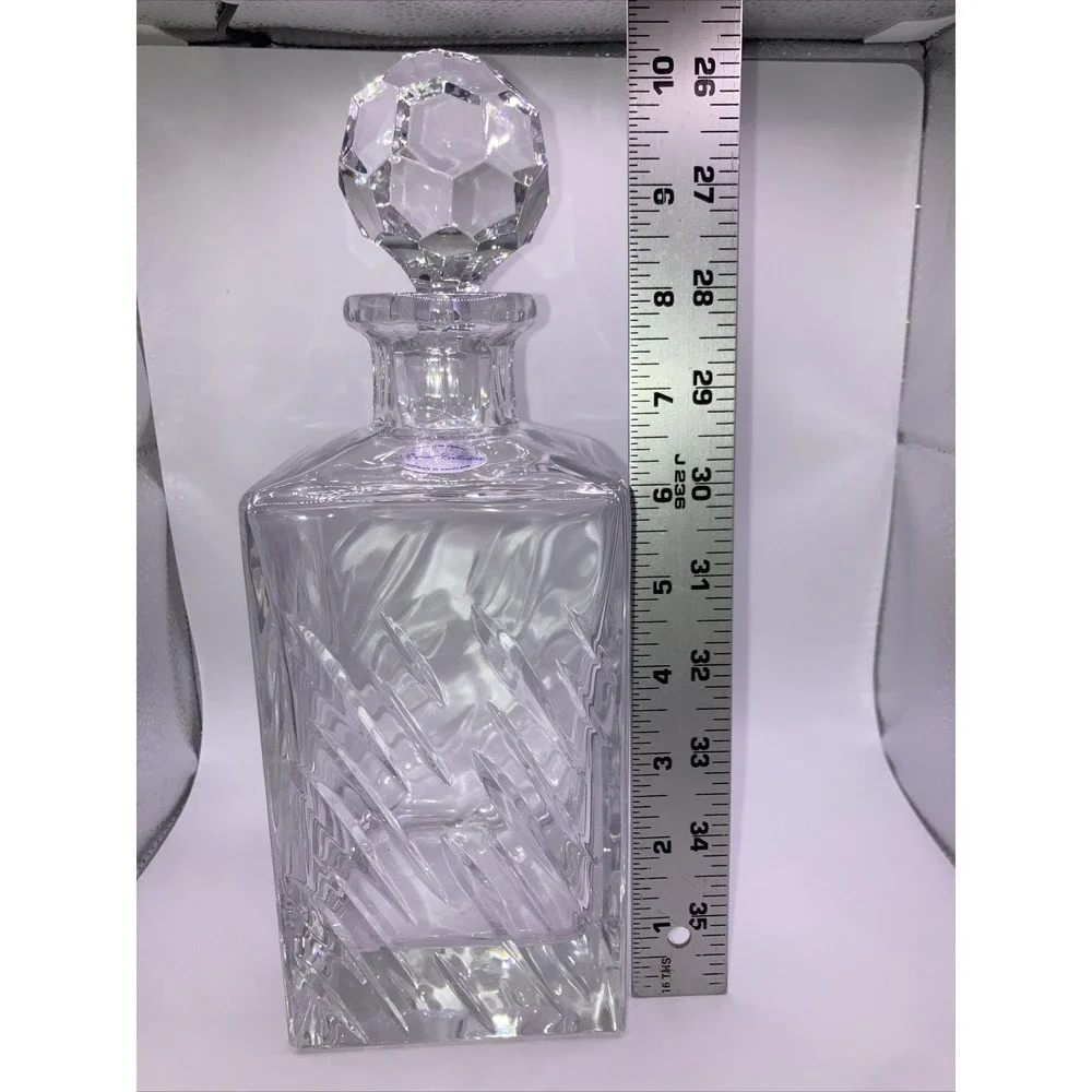 Old‎ Money Grandma Chic Yugoslavia Full Lead Crystal Decanter w/Faceted Stopper